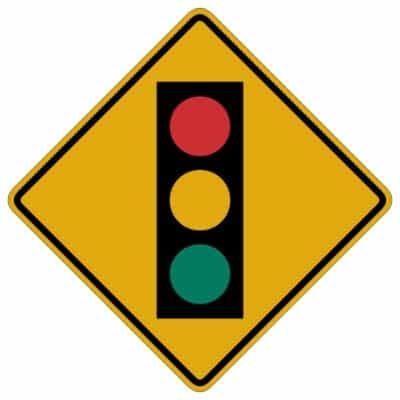 وکتور هشدار چراغ راهنمایی