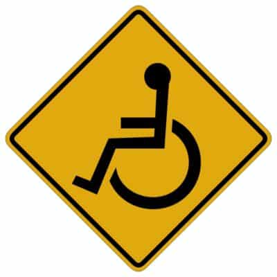 فایل وکتور تابلو عبور معلولین