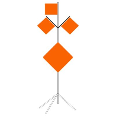 وکتور پرچم‌های هشدار نارنجی