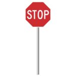 وکتور ایست (Stop) پایه‌دار