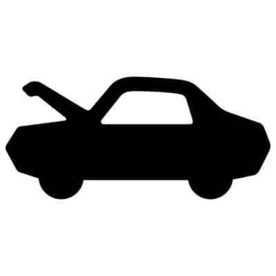 وکتور آیکون خودرو با کاپوت باز