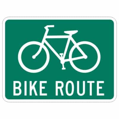 وکتور تابلوی مسیر دوچرخه (سبز)