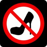 دانلود وکتور علامت کفش پاشنه بلند ممنوع