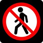 دانلود وکتور ورود عابر پیاده ممنوع لایه باز