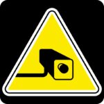 دانلود وکتور مثلثی هشدار دوربین مداربسته