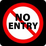 دانلود وکتور علامت ورود ممنوع NO ENTRY لایه باز