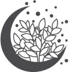 دانلود وکتور هلال ماه و شاخه برگ گیاهی
