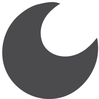 دانلود وکتور هلال ماه ساده و مشکی لایه باز