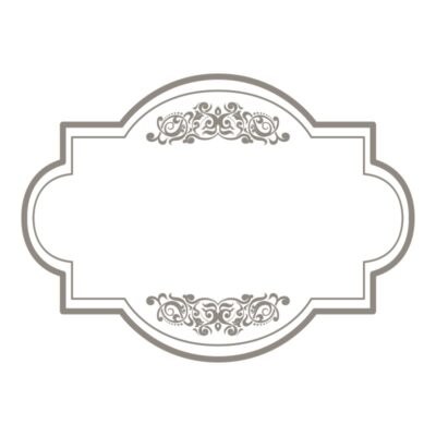 دانلود وکتور قاب و لیبل کلاسیک افقی