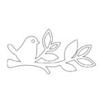 فایل وکتور سی ان سی و برش لیزر پرنده روی شاخه درخت